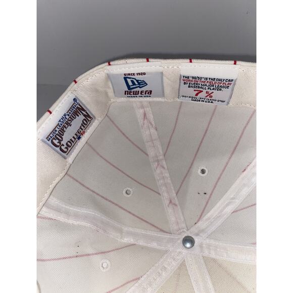 Boston Red Sox Hat MLB Diamond Collection VTG New Era Wool White 7 5/8 59Fifty - Picture 7 of 8